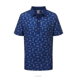 Footjoy åben blå-antik sølv åbent logo print junior F42HB368 åben blå-antik sølv