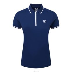 Footjoy åben lynlås polo kvinder åben blå F42HB1393 åben blå