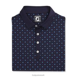 Footjoy atletisk pasform deco print selvkrave marine-lagune F42HB1877 flåde-lagune