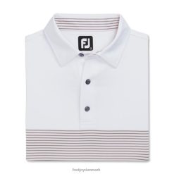 Footjoy atletisk pasform farveblok lisle selvkrave hvid-grafit-kvarts pink F42HB1785 hvid-grafit-kvarts pink