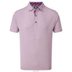 Footjoy birdseye jacquard med stribet morbær F42HB457 morbær