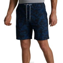 Footjoy blå camo seersucker-shorts F42HB1241 blå camo