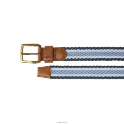 Footjoy blæk-hvid-skumringsblå stribet flettet bælte F42HB786 blæk-hvid-skumringsblå