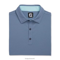 Footjoy bluestone-denim feeder stribe mix stretch pique selv krave F42HB1767 blåsten-denim