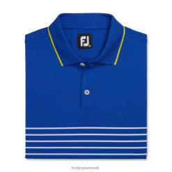 Footjoy breton stribet stretch pique strik krave ocean-hvid F42HB1766 hav-hvid