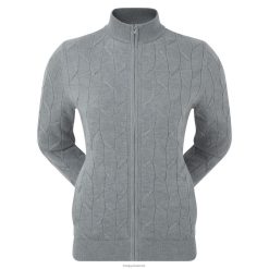 Footjoy dame sweater med fuld lynlås, grå F42HB622 grå