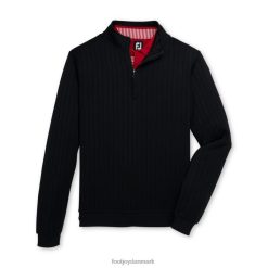 Footjoy drop nål halv lynlås rynket talje sort F42HB2085 sort