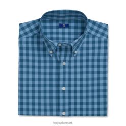 Footjoy dusk blue-ink stretch vævet gingham F42HB1901 skumringsblåt blæk