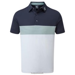 Footjoy farveblok pique marine-hvid-salvie F42HB937 marine-hvid-salvie