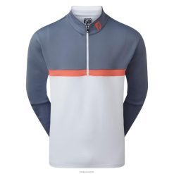 Footjoy farveblokeret chill-out pullover skifer-hvid-koral F42HB1317 skifer-hvid-koral