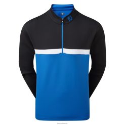 Footjoy farveblokeret chill-out pullover sort-royal-hvid F42HB507 sort-kongelig-hvid