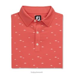 Footjoy fiskeskole print lisle selv krave-forrige sæson stil koral F42HB2846 koral