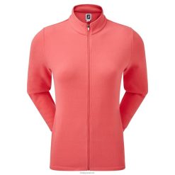 Footjoy fleece mellemlag med fuld lynlås, lys koral F42HB1455 lyse koraller