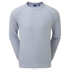 Footjoy fransk frotté sweater med rund hals, grå F42HB1060 grå