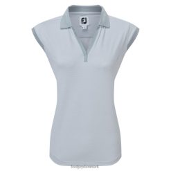 Footjoy gråhvid ende på endestribe lisle F42HB1380 grå-hvid