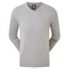 Footjoy gråmeleret uldblanding pullover med v-hals F42HB278 gråmeleret