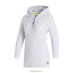 Footjoy hvid 3/4-ærmet nålestribet hættetrøje dame-tidligere sæson stil F42HB2594 hvid