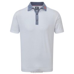 Footjoy hvid-grå diamant prik print lisle F42HB920 hvid-grå