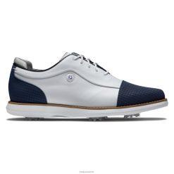 Footjoy hvid-marine traditioner - skjoldspids kvinder F42HB1319 hvid-marine
