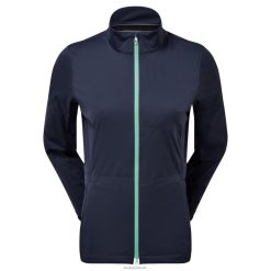 Footjoy hydroknit jakke til kvinder marineblå-akvamarin F42HB709 marine-akvamarin