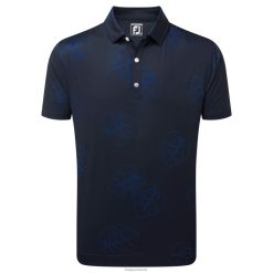 Footjoy jungle blad pique marineblå tone F42HB73 marineblå tone