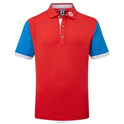 Footjoy junior farve blok pique grå-hvid F42HB1189 grå-hvid