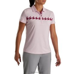 Footjoy kasketærmet houndstooth print kvinder pink F42HB2372 lyserød