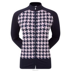 Footjoy kvinders houndstooth mellemlag marineblå-pink F42HB621 marine-pink