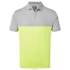 Footjoy lisle konstrueret bloklyng grå-kalk F42HB464 gråmeleret lime