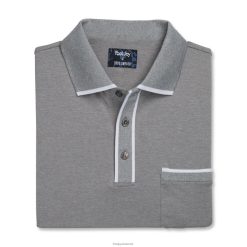 Footjoy lys gråmeleret piquépolo F42HB426 lys gråmeleret