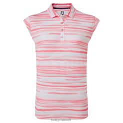 Footjoy lys koral cap ærme akvarel print lisle F42HB590 lyse koraller