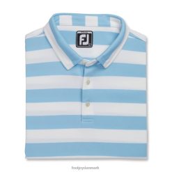 Footjoy lyseblå-hvid rugbystribe pique junior F42HB2214 lyseblå-hvid