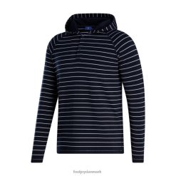 Footjoy marine-hvid stribet hættetrøje F42HB2018 marine-hvid
