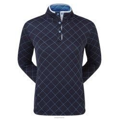 Footjoy marineblå damejersey quiltet mellemlag F42HB617 flåde