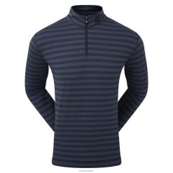 Footjoy marineblå fersken jersey tonal stribe chill-out F42HB251 flåde