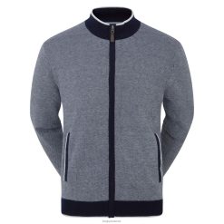 Footjoy marineblå pullover med fuld lynlås F42HB1100 flåde