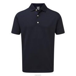Footjoy marineblå stretch pique solid ribstrikket krave F42HB155 flåde
