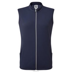 Footjoy marineblå vest med fuld lynlås F42HB1448 flåde