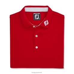 Footjoy rød solid pique self krave junior - fj tour krave F42HB2223 rød