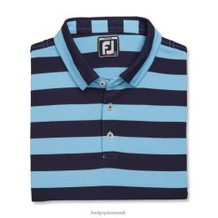 Footjoy rugbystribe pique junior lyseblå-marineblå F42HB2213 lyseblå-marineblå