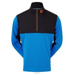 Footjoy safir-sort-orange hydroknit 1-2 lynlåsjakke F42HB305 safir-sort-orange