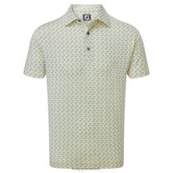 Footjoy springende delfiner print lisle gul-grå F42HB903 gul-grå