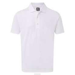 Footjoy stretch pique solid rib strik krave hvid F42HB154 hvid