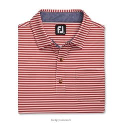 Footjoy stribe fuld kedelig selvkrave rød-creme F42HB1781 rød-creme