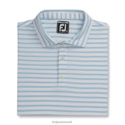 Footjoy stribet pique self krave junior hvid-lyseblå F42HB2824 hvid-lyseblå