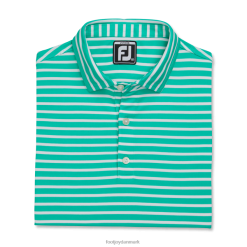 Footjoy stribet pique self krave junior spearmint-hvid F42HB2222 grøn mynte-hvid