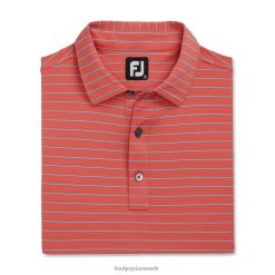 Footjoy tredobbelt nålestribet lisle selvkrave koral F42HB1843 koral
