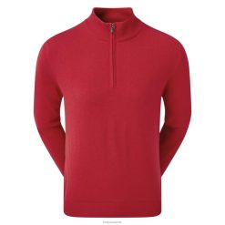 Footjoy uldblanding 1-2 lynlås foret pullover rød F42HB1095 rød