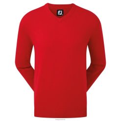 Footjoy uldblanding rød v-hals pullover F42HB1089 rød