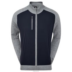 Footjoy uldblanding tech trøje med fuld lynlås marinegrå F42HB415 marinegrå